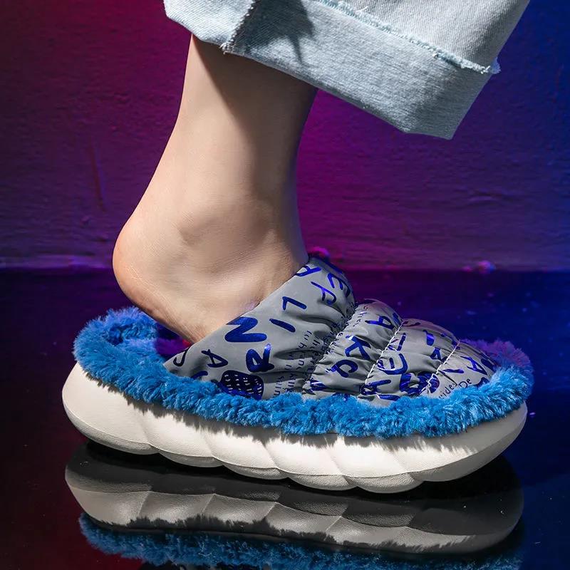 Cotton Slippers Autumn and Winter Household Household Flat Shoes Waterproof Non-slip Cotton Shoes Thick-soled Shoes