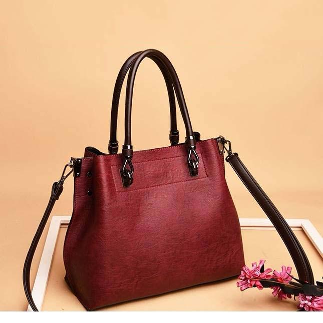 Kangaroo Soft Leather Handbags Winter Mother Handbag Large Capacity Multi-layer Fashion Shoulder Bag