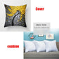 2pcs/set Nordic Flowers Double-sided Printing Sofa Cushion Cover+cushion Sofa Living Room Cushion Head Cushion Car Waist Pillow