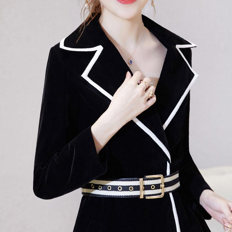 Autumn and winter large size Woman's clothing Long sleeve Windbreaker trend wild Wooren coat