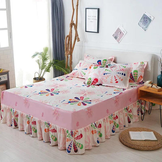 Bedroom Household Korean Style Princess Bed Cover One-piece Bed Skirt Bed Sheet Sheet Simmons Protective Cover