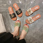 Summer Flat Slippers Women's Solid Color Outer Wear Soft Bottom Non-slip Slippers