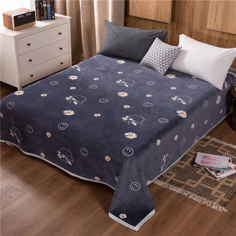 Thickened Flannel Blanket Quilt Winter Plush Sheets Double-sided Fleece Coral Fleece Blanket Blanket