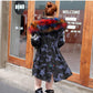 Winter Coat Women Loose Large Size Plus Velvet Thick  Hooded Camouflage Parka Coat with Fur Collar