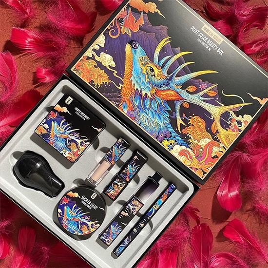 5/7pcs Makeup Gift Box Mushroom Head Air Cushion Foudation Mascara Powder Matte Lipstick Makeup Set