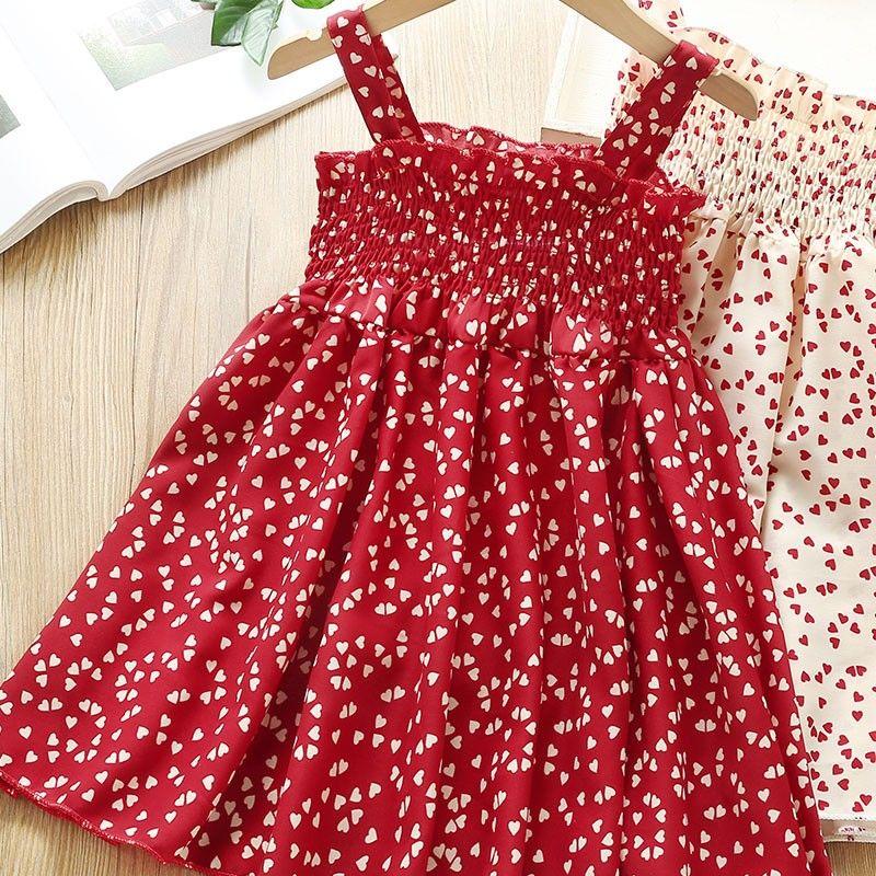 Toddler Child Baby Girls' Polka Dot Printing Suspender Sleeveless Princess Dress