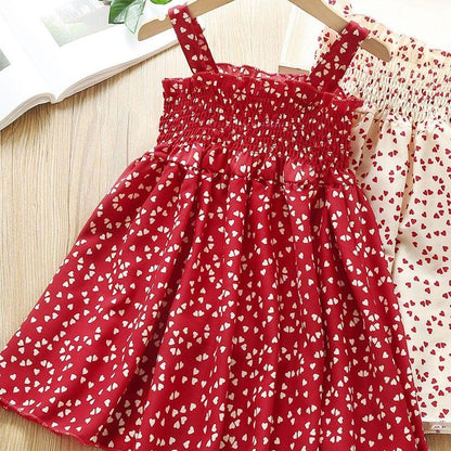 Toddler Child Baby Girls' Polka Dot Printing Suspender Sleeveless Princess Dress