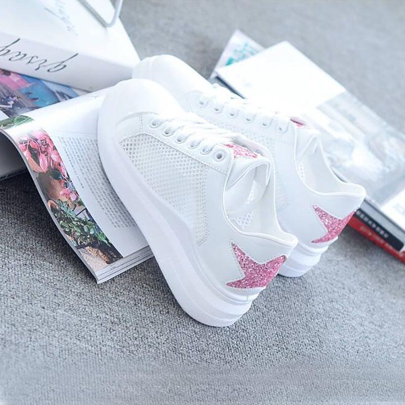 Summer Breathable White Shoes Female Hollow Sports Student Net Shoes Breathable Women