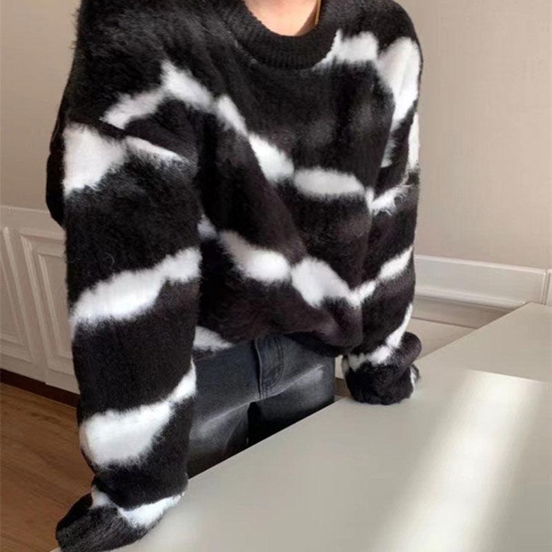 Autumn  Winter Sweater Women Loose Casual Female Students Fashion Round Neck Outer Wear Wild Thick Knit Sweater
