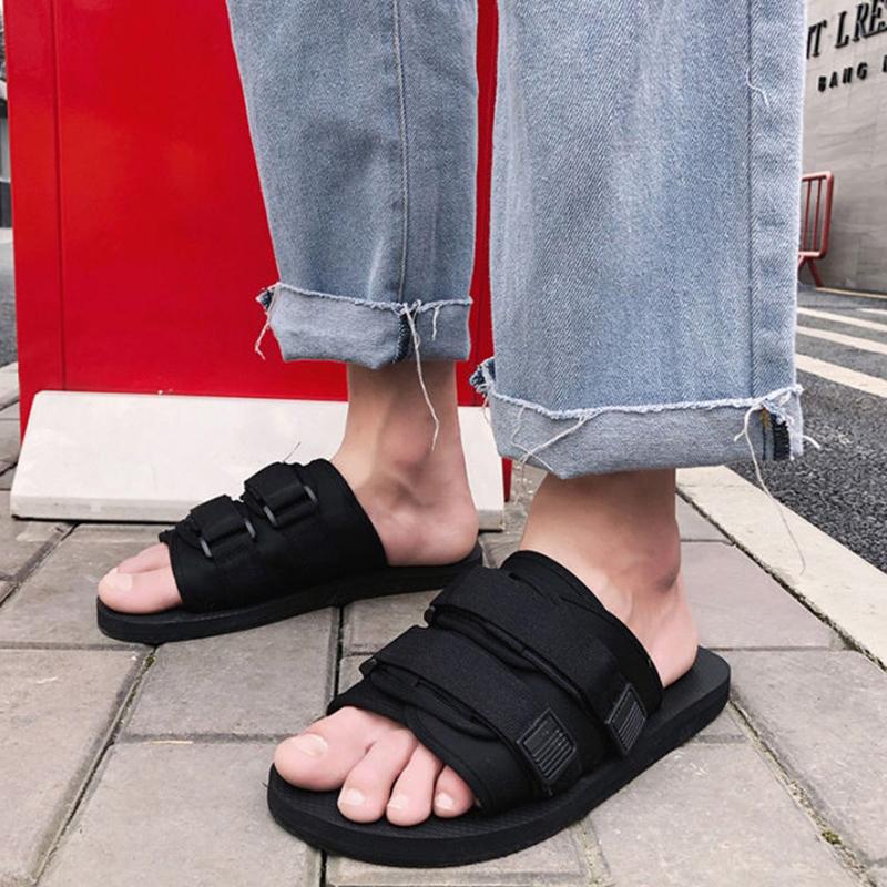 Sandals and Slippers Women's Summer Outdoor Wear Fashion All-match Slippers Korean Couple Students Non-slip Beach Shoes