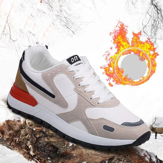Winter Men's Warm Velvet Padded Cotton Shoes Trendy Sneakers Student Casual Shoes