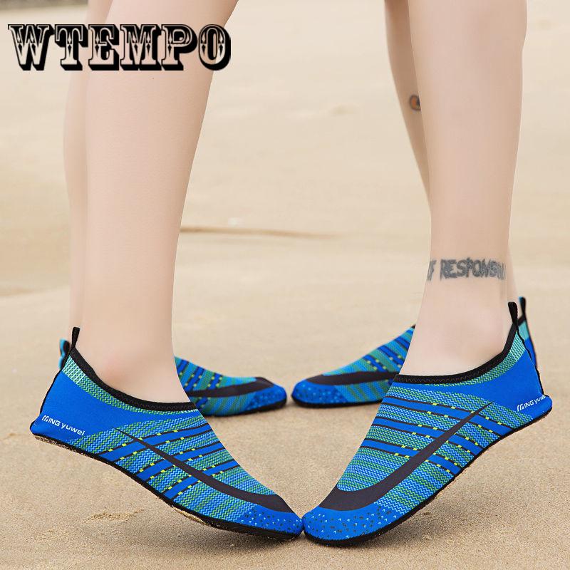 Men Women Water Shoes Summer Aqua Slippers Beach Slip on Waterpark Sandals Slides