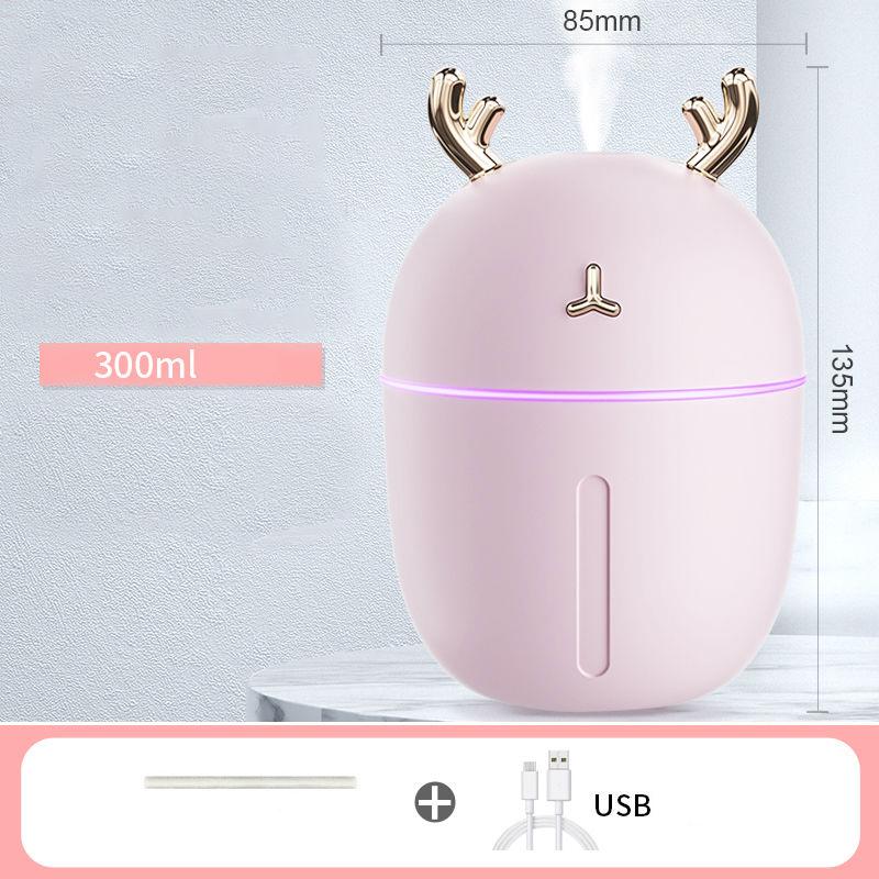 300ml Antler Air Humidifier USB Electric Sprayer Mini Portable Aroma Diffuser for Home  Office Car
