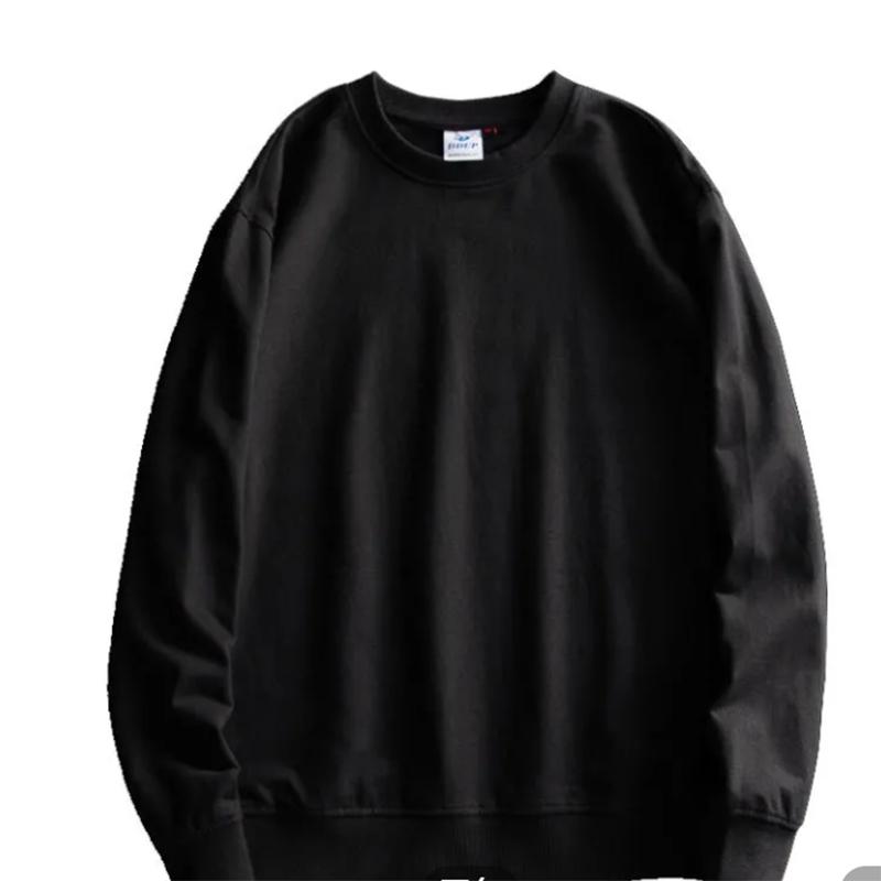 Urban Wine Red Sweatshirts Terry Texture Men's Pure Cotton Simple Round Neck Casual Sweater Pullover Trendy