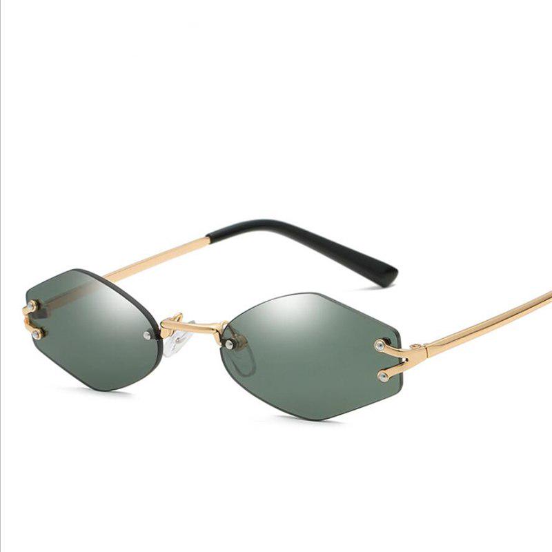 WTEMPO Women's Men's Sunglasses 2019 Brand Designer Rimless Yellow Lens Eyewear Retro Hexagon Sun Gl