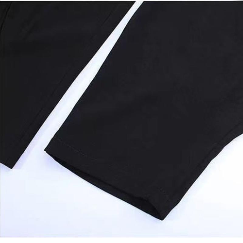 Ladies Black Wide Leg Pants Spring and Summer All-match Loose and Thin Large Size Fat Casual Pants