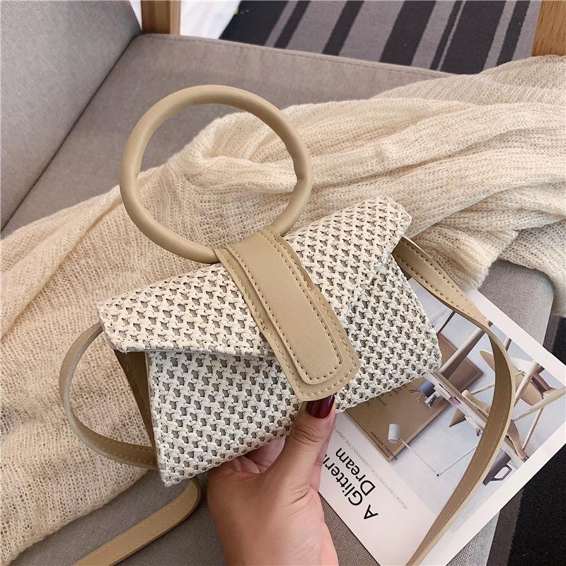 Mini Bag Women Casual Woven Shoulder Bag Handbags Small Capacity Vintage Wristlet Crossbaby Bag