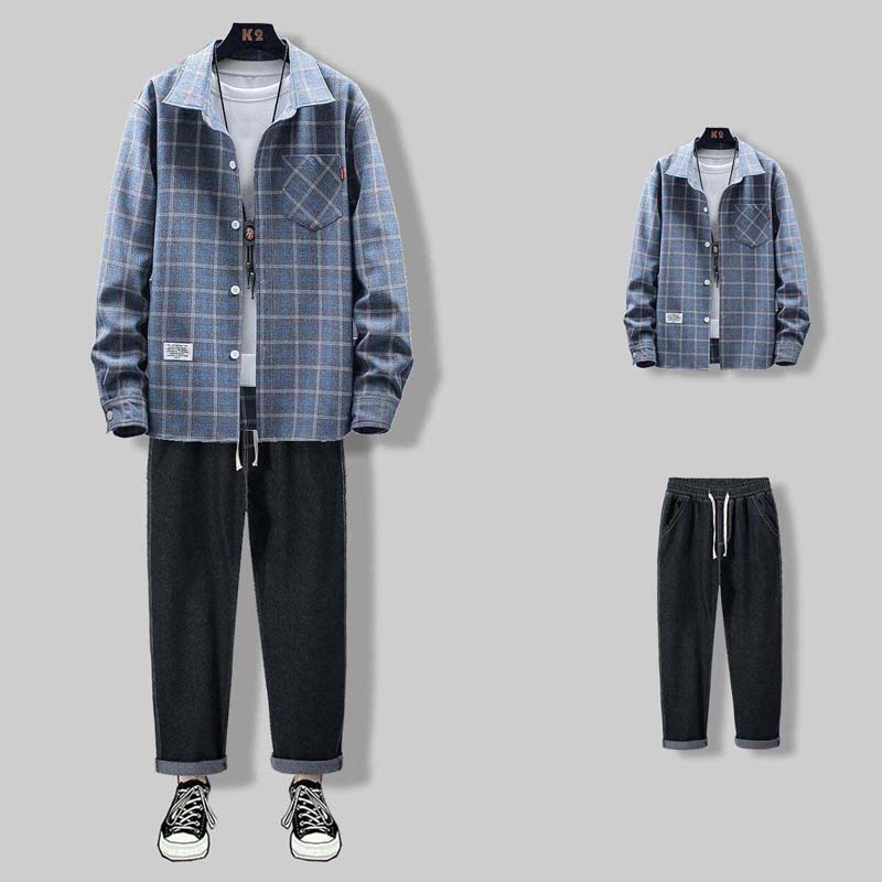 Spring and Summer New Loose and Handsome Clothes with Student Casual Jacket Jeans Suit