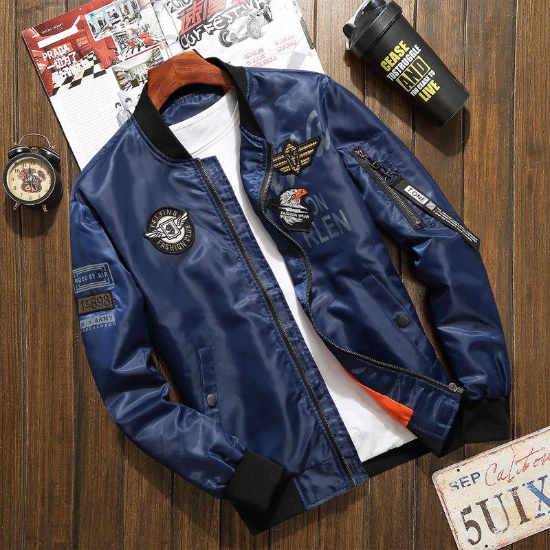 Air Force Baseball Uniform Pilot Jacket Men's Autumn and Winter Thick Coat Trend Casual Wear