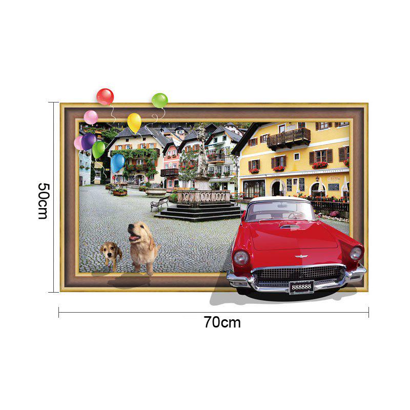 [Wall sticker ]Cartoon 3d City Landscape Wall Stickers For Kids Rooms Nursery Baby Children Bedroom