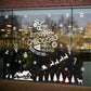Christmas Snow House Festival Arrangement Sticker  Shop Window Glass Window Sticker