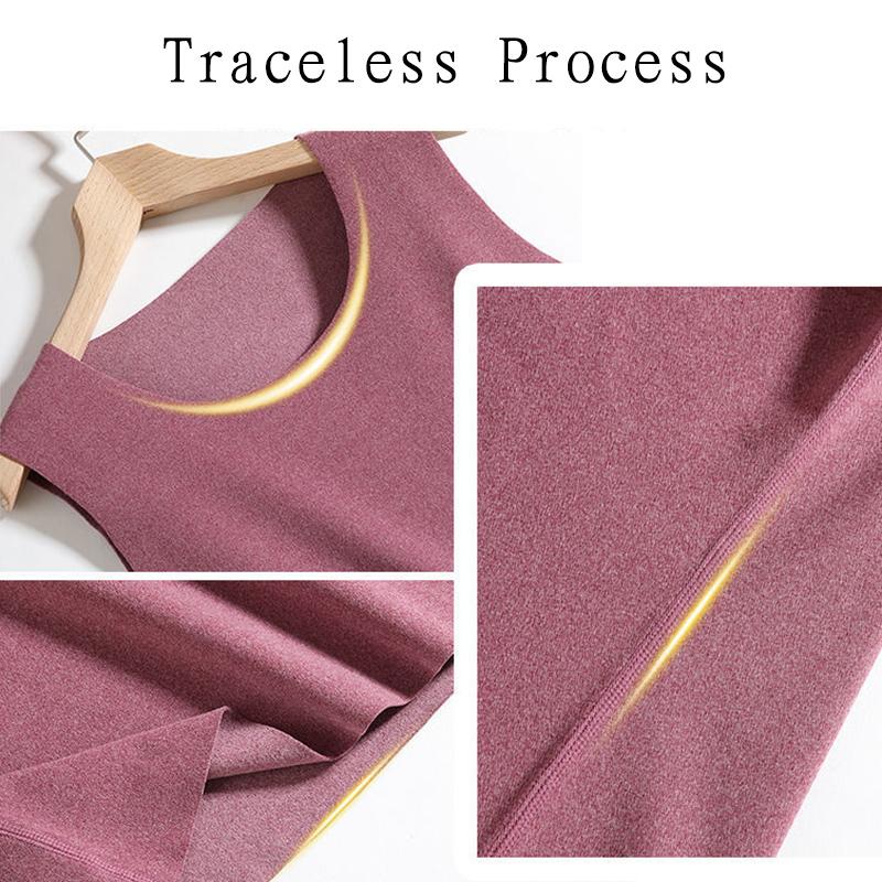 Women Sleeveless Thermal Underwear Women Winter Plus Velvet Thicken Vest Autumn Spring Windproof Soft Lining Comfortable Breathable Wearable Versatile