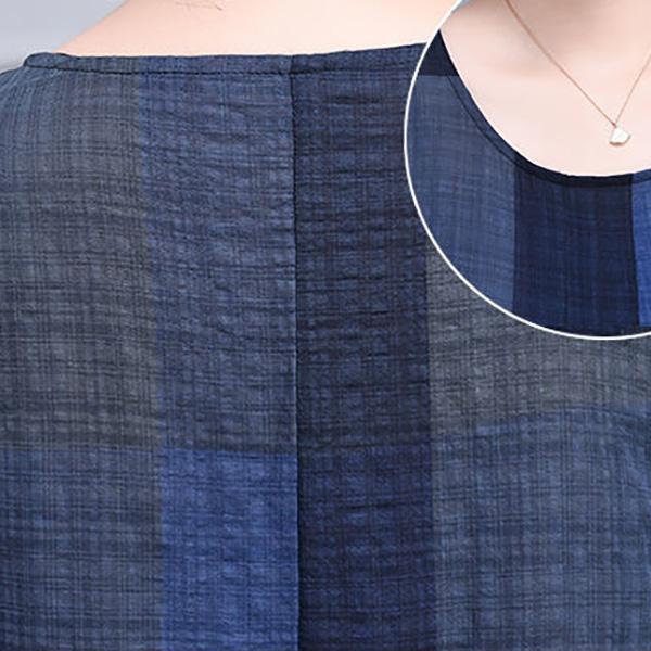 Mother Middle-aged Summer Cotton and Linen Dress Plus Size 100kg Loose Casual Linen Long Skirt Over The Knee