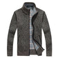 Autumn and Winter Sweater Men's Cardigan Velvet Thick Casual Jacket Loose Warm Fashion Men's Clothing