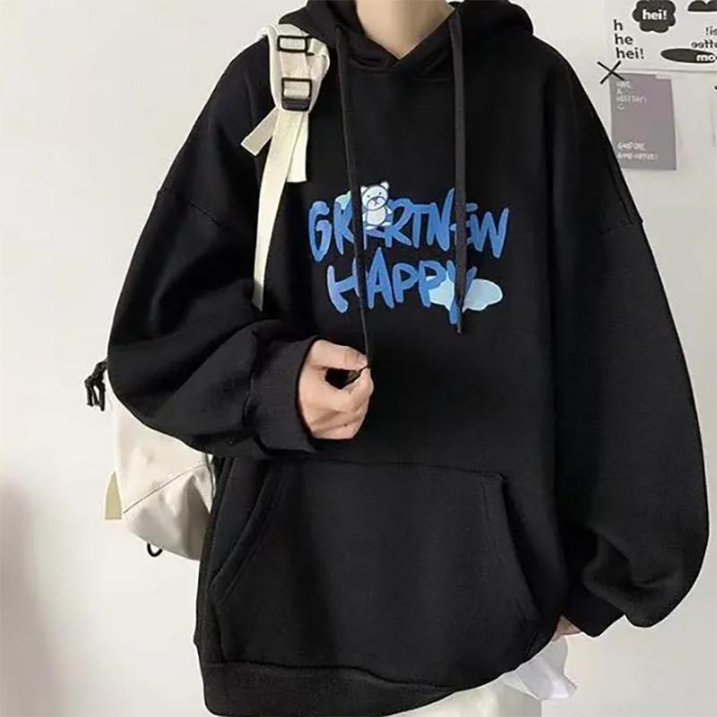 Cotton Autumn Sweater Men's Sweatshirts Hooded Large Size Handsome Loose Thin Style Wild Boys