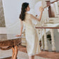 Improved Version of Chinese Style Women's Hanfu Cheongsam Women's Retro Elegant Long Temperament Dress Slim Cute Retro Style Embroidery Pattern