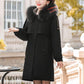 Winter Mid-length Casual Cotton-padded Jacket Plus Velvet Thick Simple Jacket Middle-aged Ladies Loose Coat