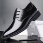 Genuine Leather Cowhide Men's Lace-up Shoes for Men's Business Increase Korean Wedding Shoes