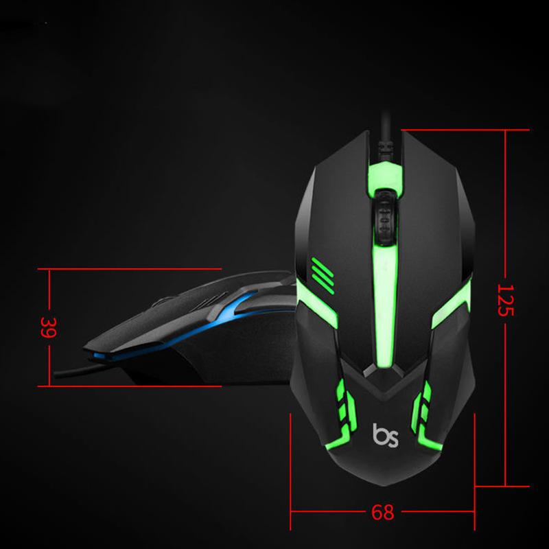 Computer Wired Gaming Mouse Silent Luminous Mouse Universal USB Mouse for Desktop Notebook