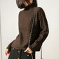 Autumn Winter Women's Sweaters Women's Half Turtleneck Padded Pullover Knit Bottoming Shirt Loose Casual Long-sleeved Shirt Women