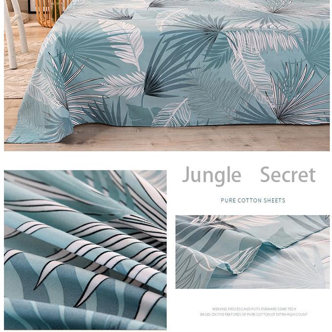 Four Seasons Universal Bedding Three-piece Set One-piece Sheet Two Pillowcase Cotton Sheet Sweat-absorbent, Breathable and Washable
