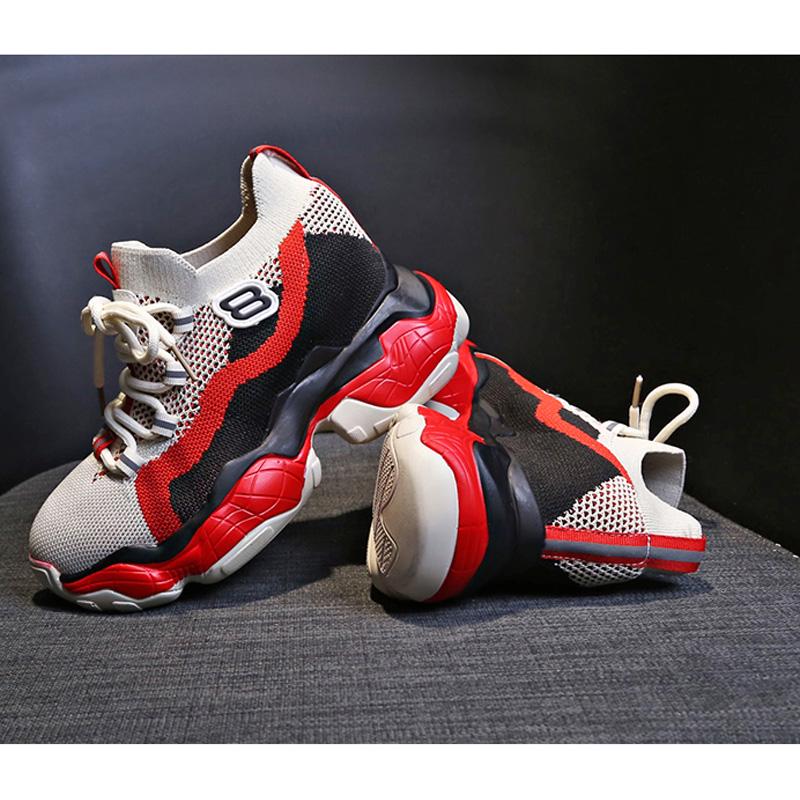Roman Breathable Chunky Sneakers Women Summer Mesh Slip-on Woman Casual Sneakers Thick Sole Women Shoes