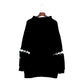 Harajuku Pentagram Lace Embossed Women's Polar Hoodies Punk Gothic Cute Bunny Oversize Hooded Velvet Sweatshirt Jersey Streetwear