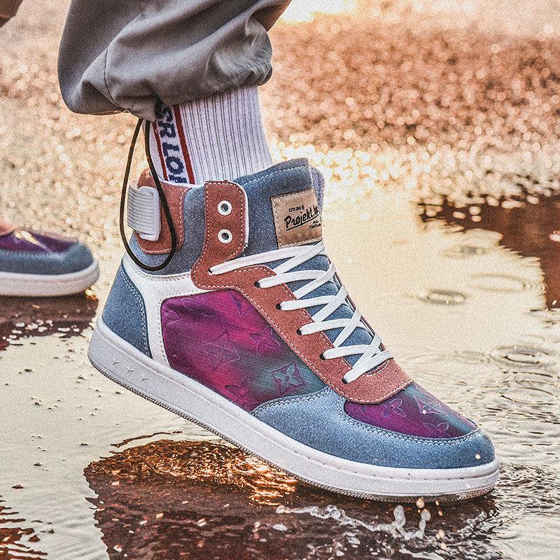 Unisex Luxury High -Top Skateboard Shoes High Quality Sports Running Sneakers Basketball Boots