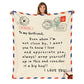 Flannel Throw Blanket Letter Printed 3D Letter Printing Envelope Blanket  Home Flannel Message Blanket