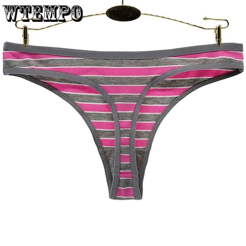 6 Pcs/Lot Sale Women's Underwear pure Cotton Women Striped Panties
