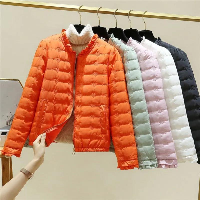 Winter Short Ladies Down Jacket Korean Fashion Loose Thick Cotton Stand Collar Jacket