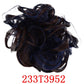 Girls Curly Scrunchie Chignon Rubber Band Multicolor Synthetic Hair Ring Wrap on Messy Bun Ponytails