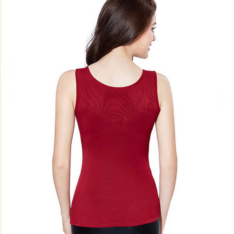Women's Warm Vest for Autumn and Winter Plus Velvet Thickening Body Shaping Body Slimming Top Sleeveless Thermal Underwear Without Bra