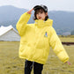 Girls' Winter Warm Down Jacket Glossy Disposable Cotton Clothes Short Padded Windproof Hooded Jacket