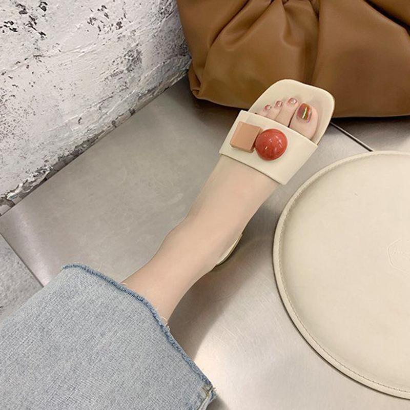 Slippers Women Outdoor Slippers Flat-bottom Slippers Women Outdoor Fashion Beach Sandals and Slippers