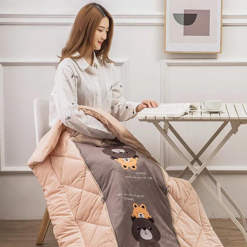 Winter Coral Velvet Pillow Dual-use Pillow Variable Quilt Home Sofa Pillow Car Warm Artifact