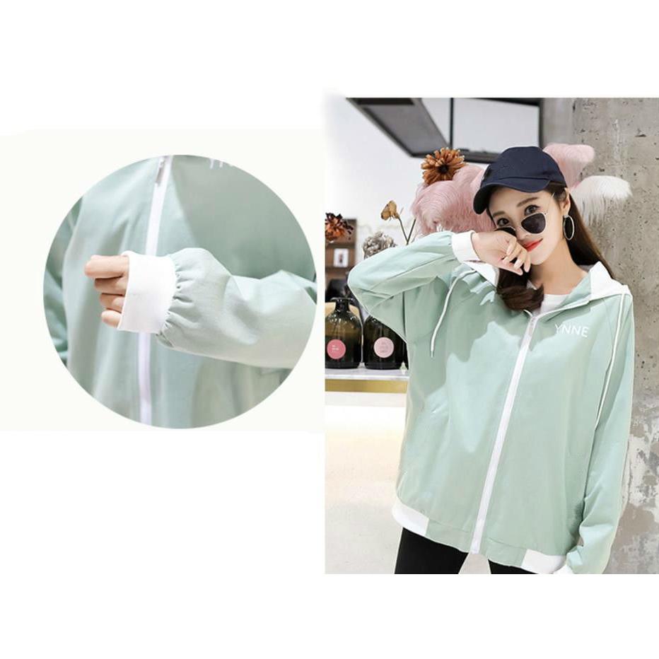 Women's Sunproof Clothes Spring and Summer Loose Versatile Hooded Cardigan Large Size Loose Streetwear Thin Coat