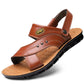 Slippers Men's Summer Beach Shoes Soft Sole Casual Massage Non-slip Leather Sandals Men's Shoes