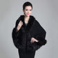 Autumn and Winter Imitation Fox Fur Coat Ladies Shawl Cloak Loose Large Size Short Fur Collar Cloak Thick