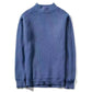 Autumn and Winter Men's Sweaters Round Neck Warm Knit Sweater Men's Half Turtleneck Sweater